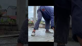 manual cement mortar screed  Building a Classic House build construction [upl. by Aramak]