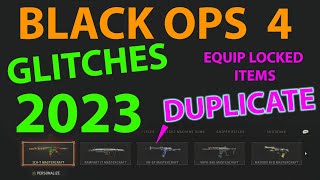 BLACK OPS 4 WORKING GLITCHES IN 2023  MASTER CRAFT DUPE  CAMO GLITCH  EQUIP LOCKED ITEMS ONLINE [upl. by Acirretahs]