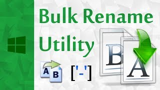 Windows How to Rename Multiple Files Using Bulk Rename Utility In Windows 10  Batch File Renamer [upl. by Aderb95]