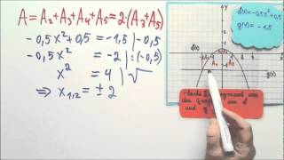 Eine Fläche als Summe von mehreren Flächen mit Integral berechnen Aufgabe 1 Teil 2 von 3 [upl. by Tabber]