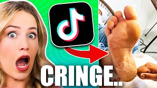 Foot doctor reacts to CRINGE TikToks [upl. by Yanttirb]