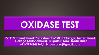 Oxidase test [upl. by Aitat]