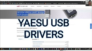 CP210x USB to UART Bridge VCP Drivers for YAESU RADIOS [upl. by Aivull4]