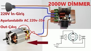 Dimmer Devre Yapımı 2000W  PCB Baskılı  Hız Kontrol [upl. by Etnomal533]