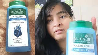 Biotique Ocean Kelp Shampoo review Anti hairfall intensive hair growth therapy long shining hair [upl. by Attiuqram]