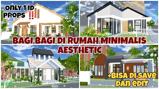 BAGI BAGI ID RUMAH MINIMALIS AESTHETIC ‼️✨BISA DI SAVE amp EDIT  SAKURA SCHOOL SIMULATOR [upl. by Sirraf]