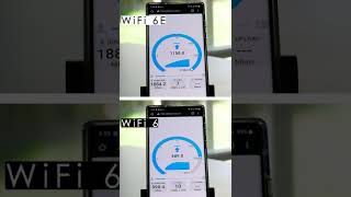 WiFi 6E vs WiFi 6 Speed Comparison Shorts [upl. by Nosnaj959]