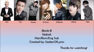 Block B  NalinA color coded HanRomEng lyrics [upl. by Kristos]