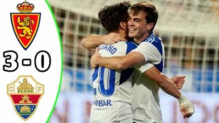 Real Zaragoza vs Elche 30 Resumen  LaLiga Smartbank 2024 eFootball [upl. by Sivaj]