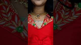 Kids pattu lehenga with maggam work blouse available 9490990391₹ viralvideo chandu saree [upl. by Ayila58]