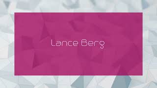 Lance Berg  appearance [upl. by Orlantha38]