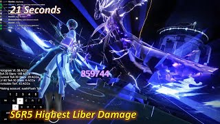 S6R5 Xiangli Yao vs LV 100 Scar  HIGHEST LIBERATION DAMAGE OUTPUT  Optimized rotation MAX NUMBER [upl. by Nevs751]