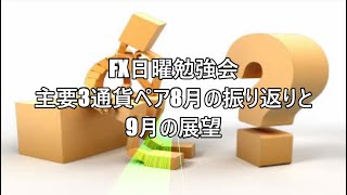 FX日曜勉強会 主要3通貨ペア8月の振り返りと9月の展望 [upl. by Amis]