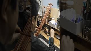 The process of making violin bows Japanese craftsmen create violin bows using horse tail hair [upl. by Halette]