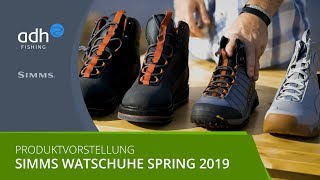 Simms Wading Boots Spring 2019  Flat Sneaker Flyweight Tributary [upl. by Onaicilef]