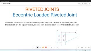 Riveted Joints 13 Design of eccentrically loaded Riveted joint [upl. by Assilam489]