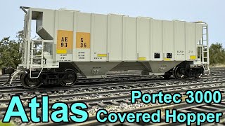 Review Atlas Portec 300 Covered Hopper HO Scale [upl. by Amoihc]