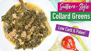 How To Make Healthy SouthernStyle Collard Greens Low Carb Paleo  Healthy Dinner Recipes [upl. by Merp]