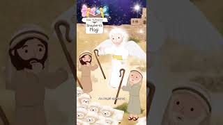 CHRISTMAS SHEPHERDS VISIT JESUS · BIBLE STORIES FOR CHILDREN KIDS · ANIMATED CARTOON JESUS shorts [upl. by Keviv498]