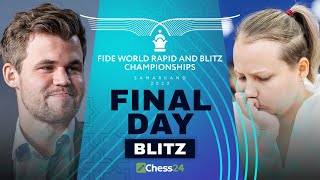 WORLD BLITZ FINAL Magnus amp Gunina Lead Can They Win It All  FIDE World Blitz Championship 2023 [upl. by Eelana237]