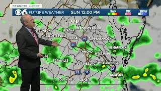 Hourbyhour forecast shows wet cool day in Virginia for Memorial Day weekend [upl. by Icyak]