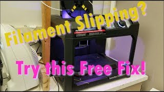 How to fix Makerbot Replicator Filament Slipping in Minutes [upl. by Tiebold]