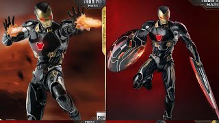 New Iron Man Mark 50 Black X Gold action figure dlx revealed by threezero [upl. by Moise3]