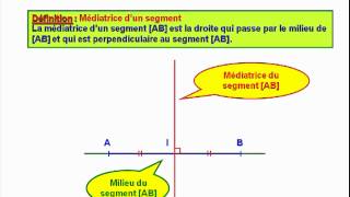 médiatrice dun segment cours maths 6ème [upl. by Krum]