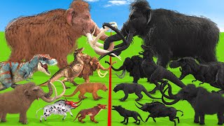 Mastodon vs Woolly Mammoth Ice Age Animals Mastodon vs Mammoth Prehistoric Mammals VS Shadow Itself [upl. by Maffei]