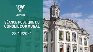 Conseil Communal  Ville de Verviers  28 octobre 2024 [upl. by Assiralc]