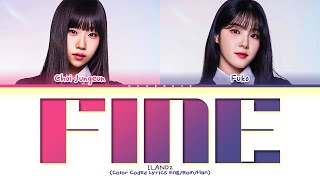 ILAND2 Vocal Unit Fine by TAEYEON Lyrics Color Coded Lyrics [upl. by Aekal]