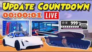 Jailbreak Update COUNTDOWN TANKS Season 7 Winter SPEEDOMETER New Robbery 🔴 Roblox Live [upl. by Burnett596]