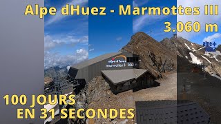 Alpe dHuez  Alpe dHuez Grand Domaine ⏩ Timelapse 100 jours [upl. by Nylakcaj]