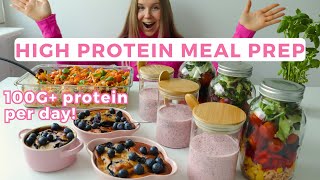 Healthy amp High protein Weekly Meal Prep  100G protein per day [upl. by Dnomaid]