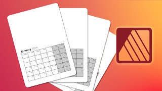 Design Your 2024 Calendar in Affinity Publisher  Free Template [upl. by Lladnew]