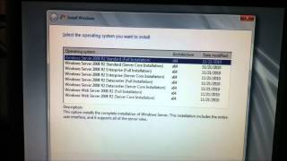 Installing Windows server 2008r2 Enterprise Edition [upl. by Natsirhc589]