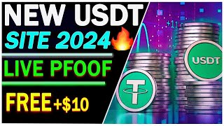 Best New Investment Site 💰  Sign Up Bonus 10 USDT  USDT Earning Site 2024 [upl. by Chiou]