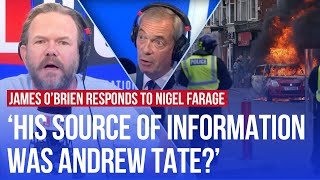 James OBrien rips apart Nigel Farages interview with LBC [upl. by Anihsak]