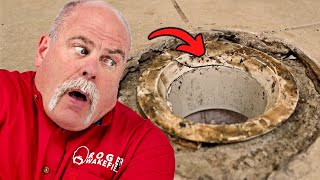 Replacing a Toilet Flange  Plumbing 101 [upl. by Onaireves]