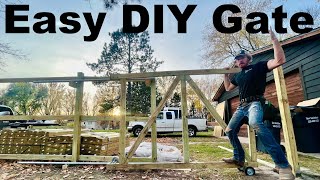 How To Build a Sliding Wood Gate For a Fence EXPLAINED [upl. by Rosemarie]