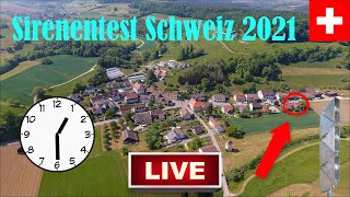 🚨🔊 LIVE Sirenentest Schweiz 2021  Allgemeiner Alarm [upl. by Nij]