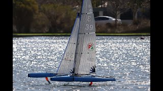 Mini40 quotBingoquot foiling at Austin Lakes [upl. by Idorb667]