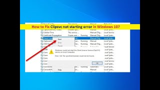 clipsvc not starting fix error 126💜💜 [upl. by Lynde592]