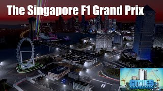 The Formula 1 Singapore Grand Prix recreated in Cities Skylines [upl. by Eidnam]