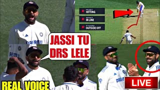 🎙️Virat Kohlis brilliant DRS call amp Conversation with Jasprit BUMRAH caught on STUMP MIC INDvsAUS [upl. by Brie]