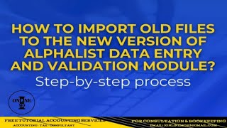 How to Import Old Files to the New Version of Alphalist DATA Entry and Validation Module [upl. by Serafine660]