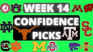 College Football Confidence Picks  Week 14 [upl. by Helbonna]