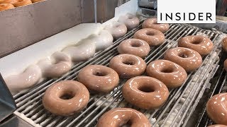 How Krispy Kreme Doughnuts Are Made [upl. by Dranek]