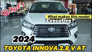 Toyota Innova 28 V Diesel AT 2024 Pearl White Premium and Top of the Line [upl. by Anirbaz416]