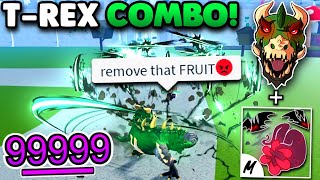 Bounty Hunting With NEW TRex FRUIT AND It NEEDS a NERF Blox Fruits [upl. by Nuhsal]